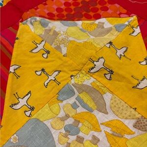 Colorful Patchwork Quilt curtains - vintage homemade